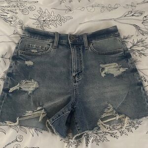 SO Blue Distressed Jean Shorts